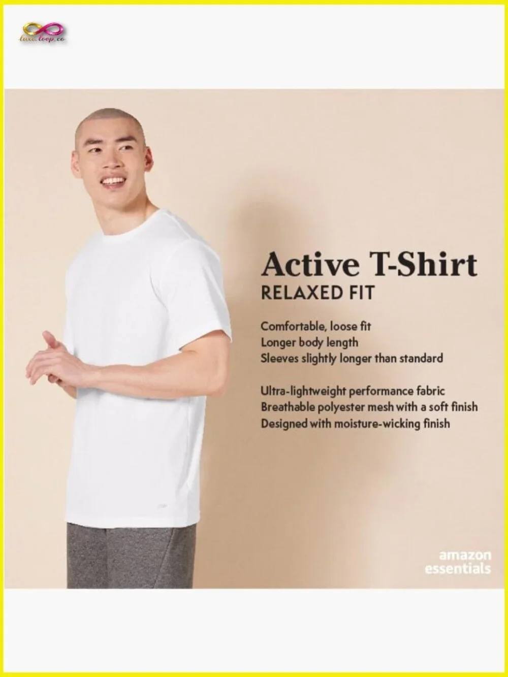 Relaxed Fit Performance Tech T-Shirts Pack of 2 Moisture Wicking Breathable
